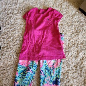 Polo girls hot pink tee